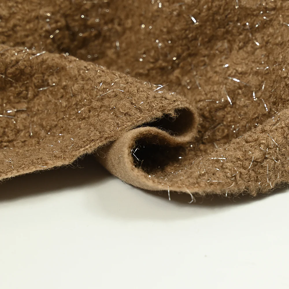 Lainage bouclette lurex cappuccino - Image 5