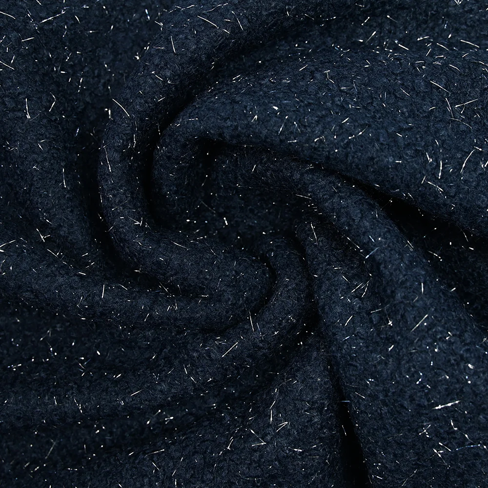 Lainage bouclette lurex marine - Image 2