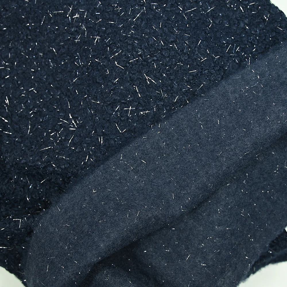 Lainage bouclette lurex marine - Image 4