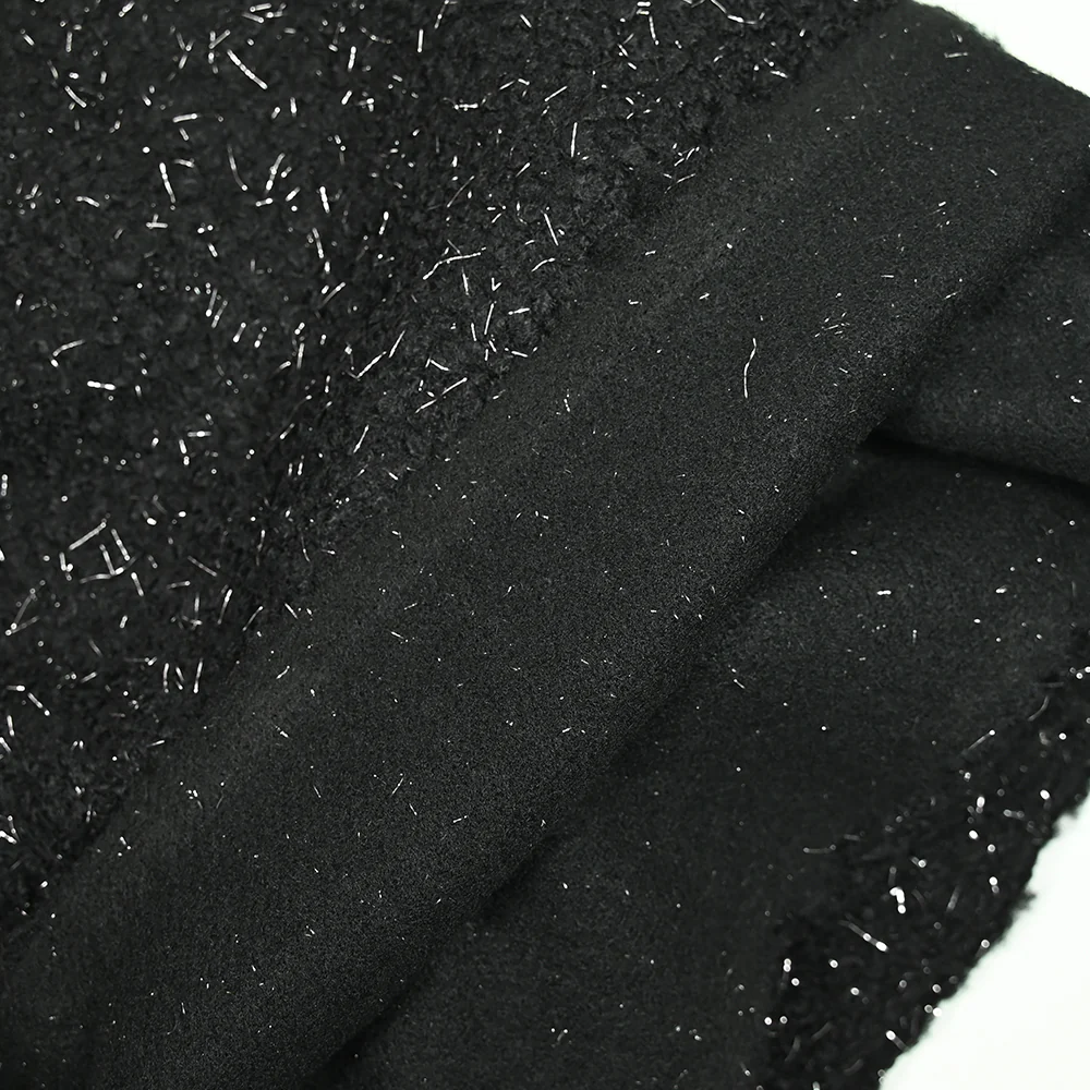 Lainage bouclette lurex noir - Image 4