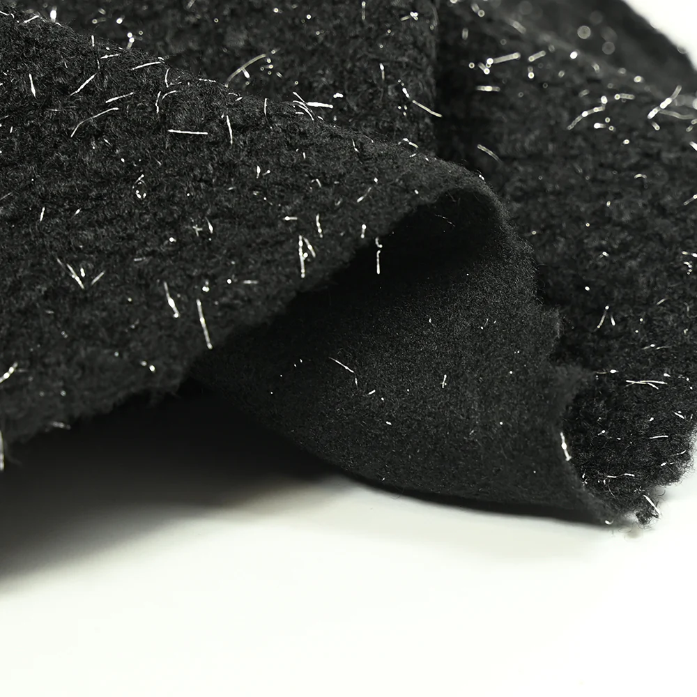 Lainage bouclette lurex noir - Image 5