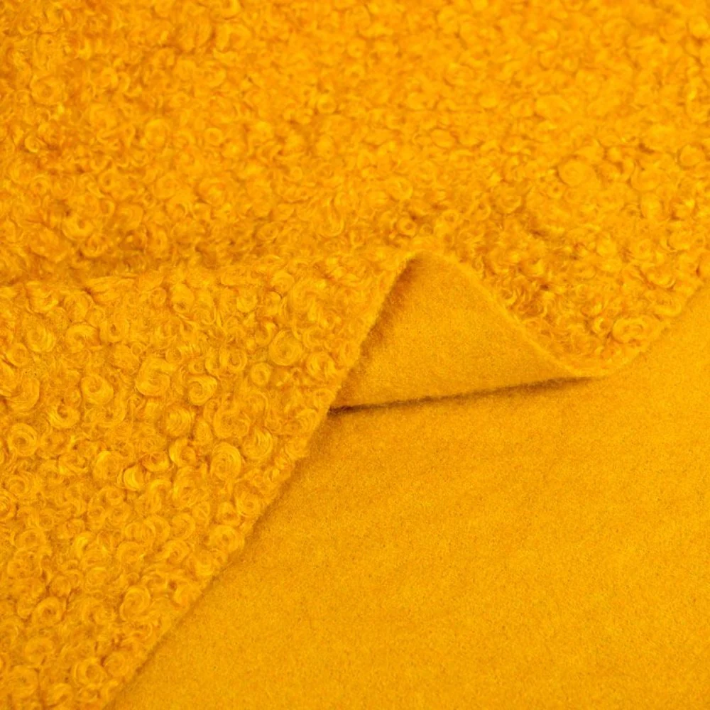 Lainage bouclette ocre - Image 3