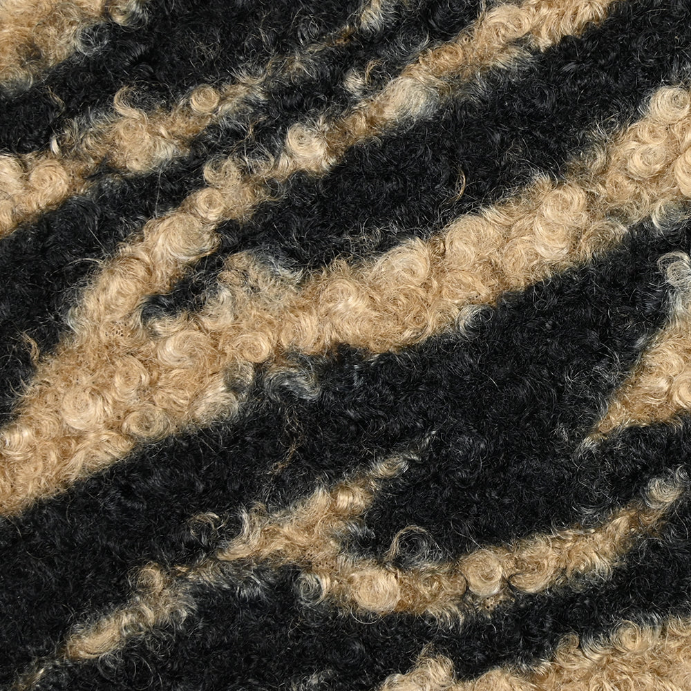 Lainage bouclette tigre beige et noir - Image 5