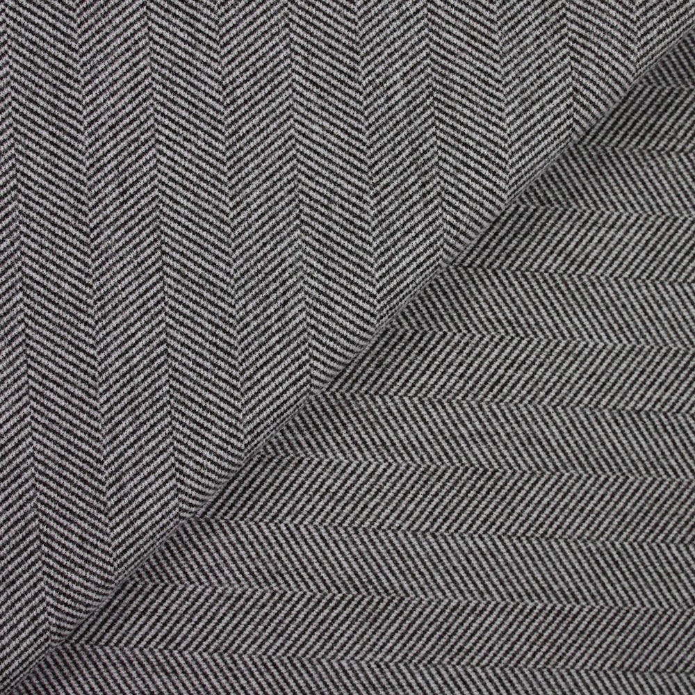 Laine mélangée chevron 5cm marron et blanc