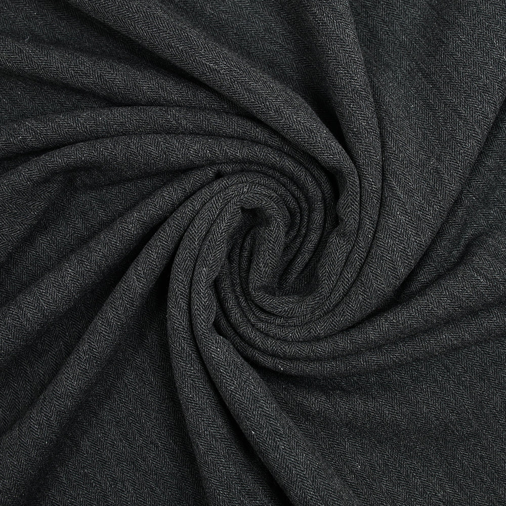 Laine mélangée fine chevrons gris anthracite - Image 2