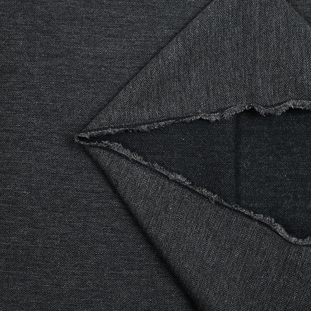 Laine mélangée fine chevrons gris anthracite - Image 3