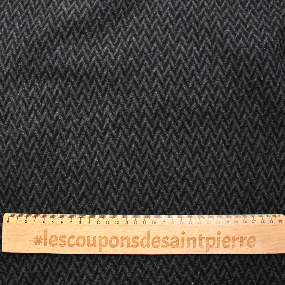 Laine mélangée zig zag gris - Image 3