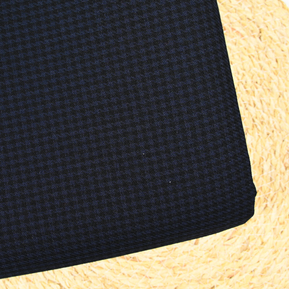 Laine vierge 100% pied de poule bleu et noir