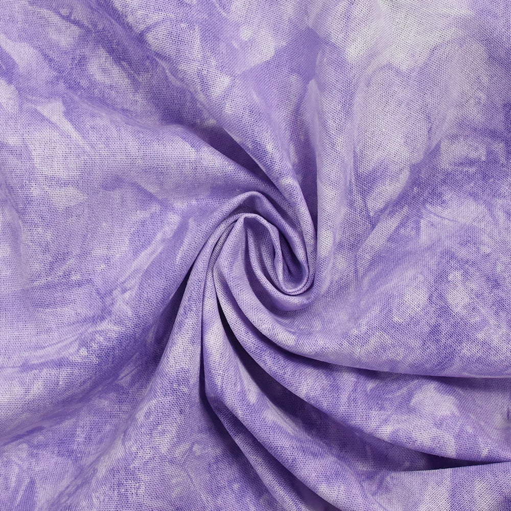 Lin viscose imprimé tie and dye violet - Image 2