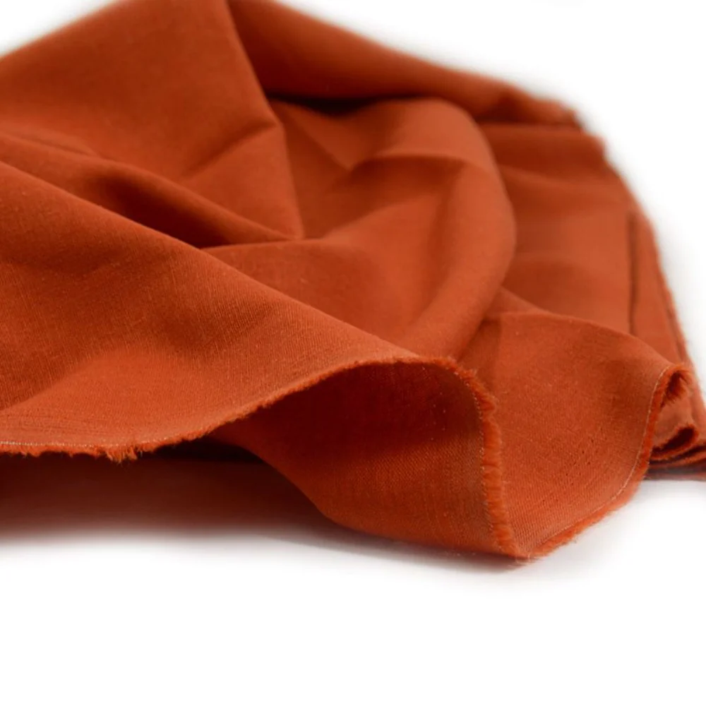 Lin viscose orange écureuil - Image 5