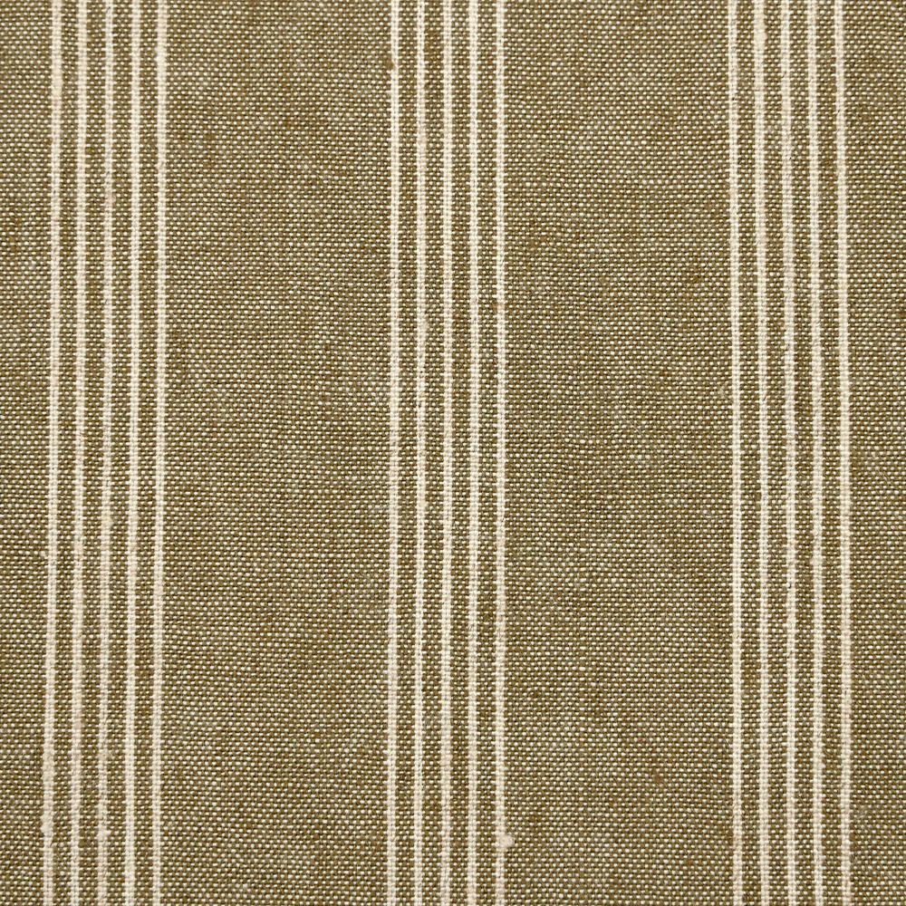 Lin viscose rayé Paula fond taupe - Image 5
