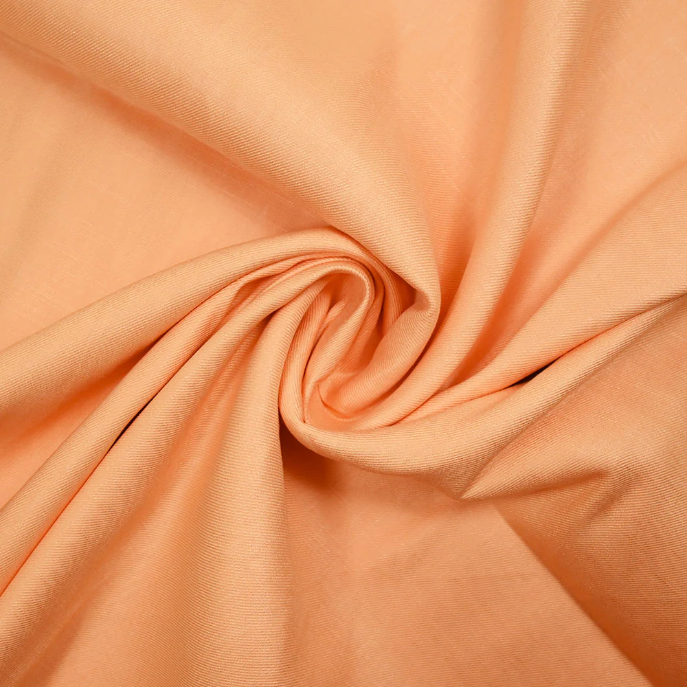 Lin viscose sergé doupionné saumonette - Image 2