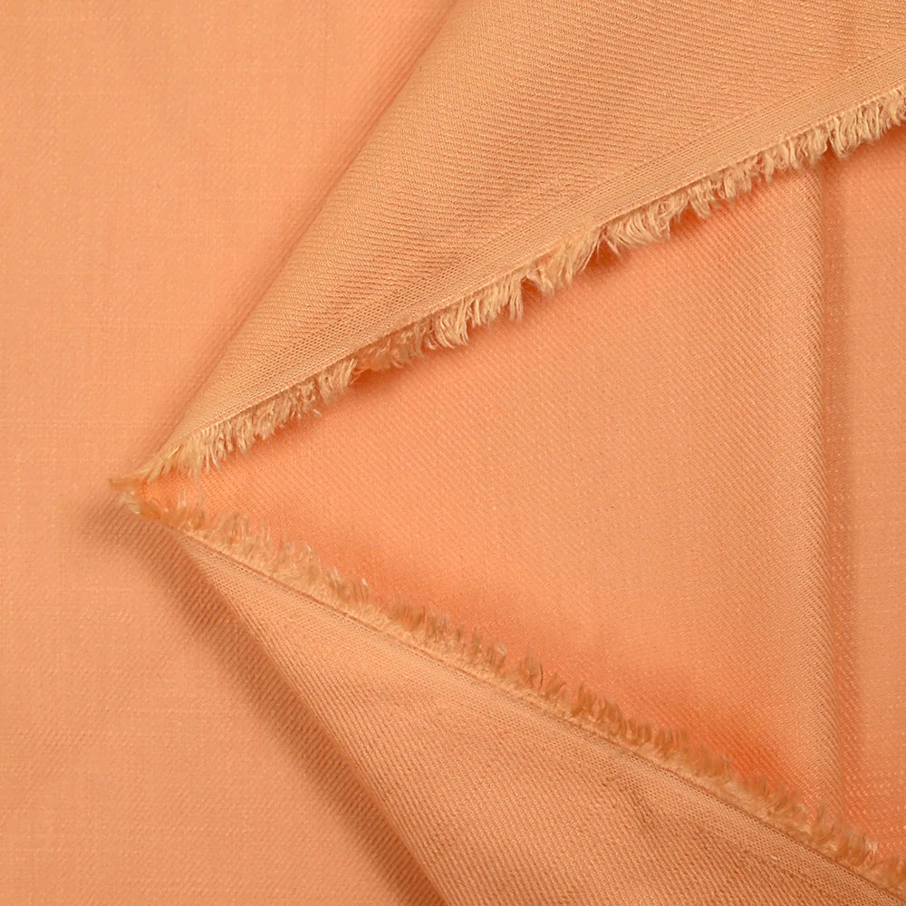 Lin viscose sergé doupionné saumonette - Image 3