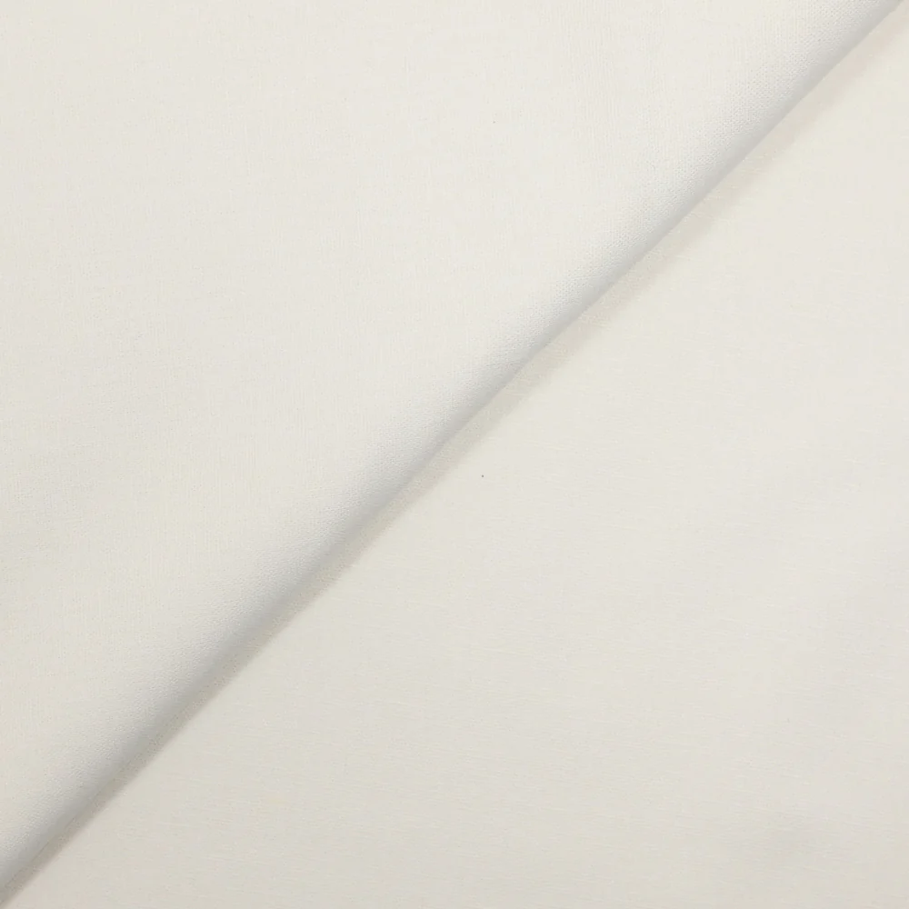 Lin viscose uni blanc cassé