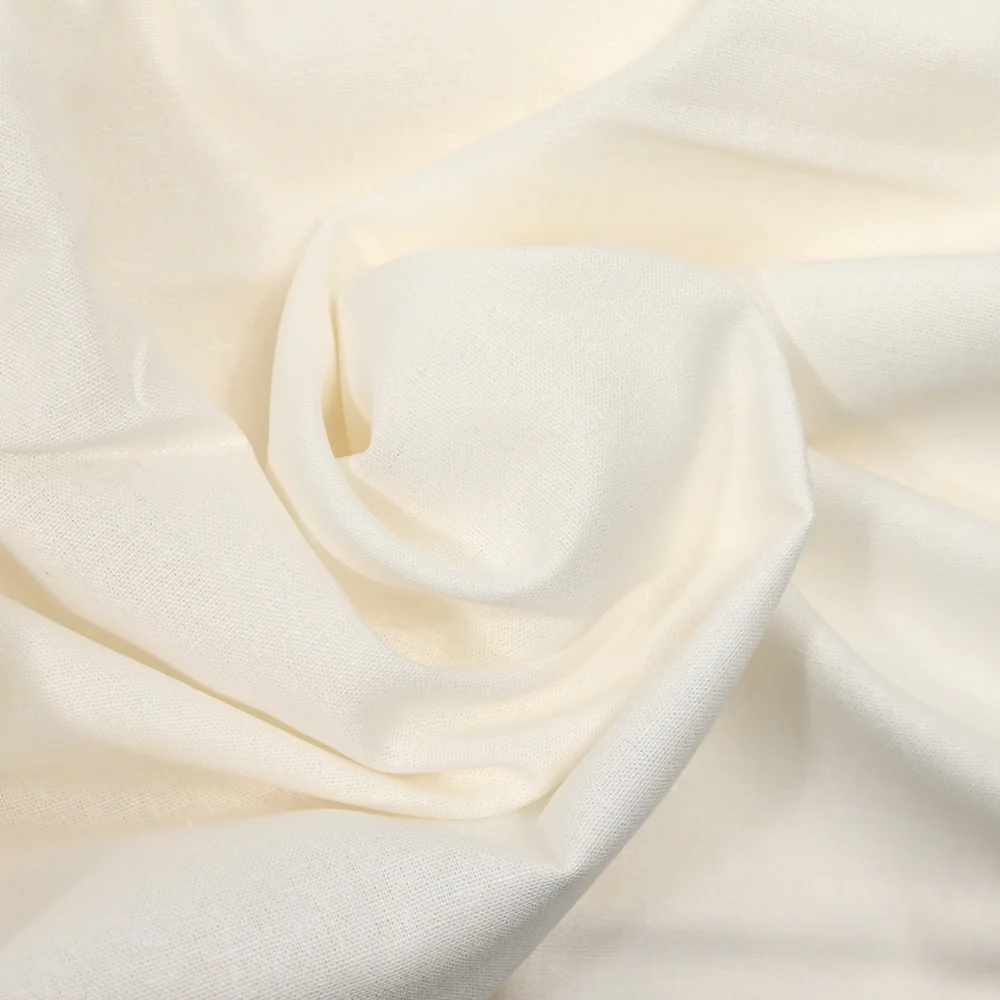 Lin viscose uni blanc cassé - Image 2