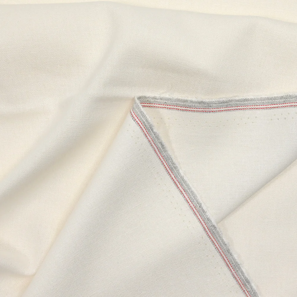 Lin viscose uni blanc cassé - Image 3