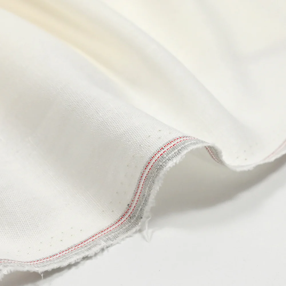 Lin viscose uni blanc cassé - Image 4