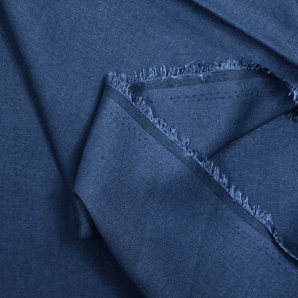 Lin viscose uni bleu barbeau - Image 3