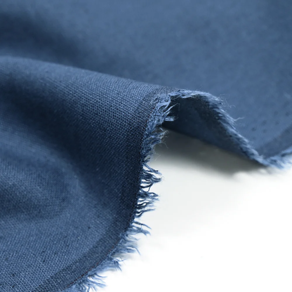 Lin viscose uni bleu barbeau - Image 4