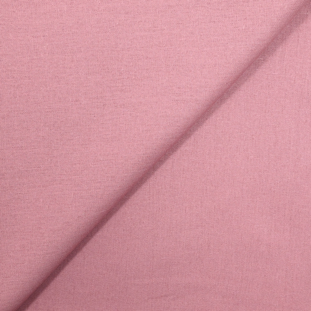 Lin viscose uni bois de rose