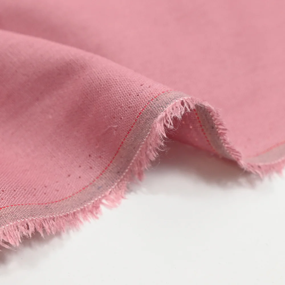 Lin viscose uni bois de rose - Image 4