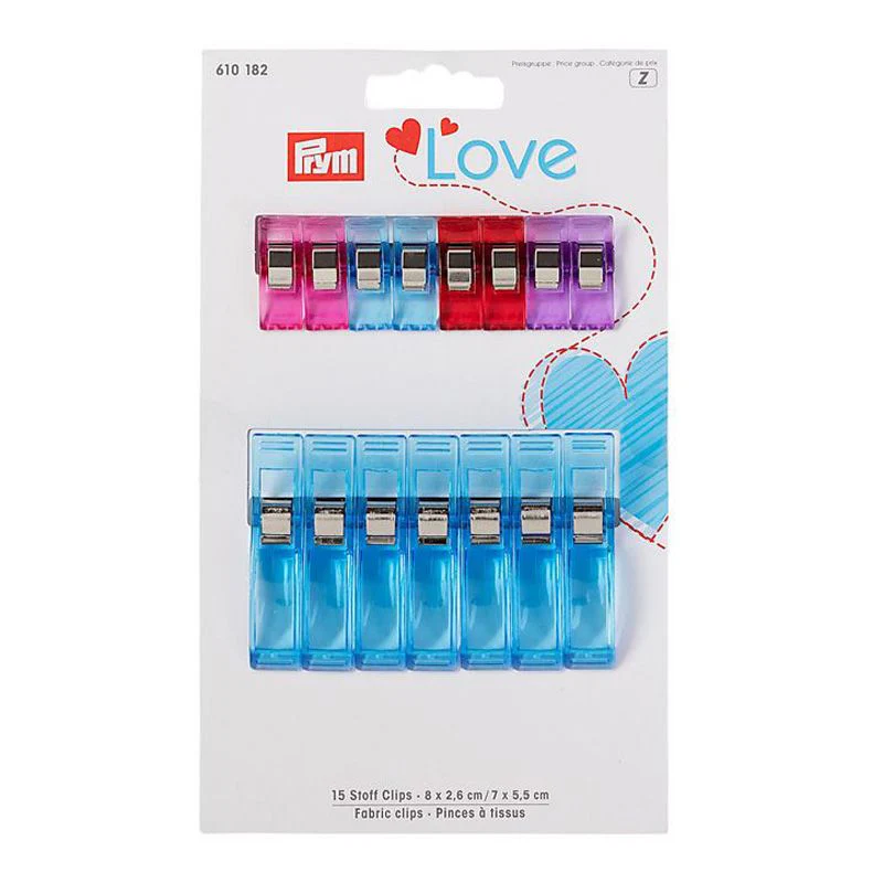 Lot de 15 pinces à tissus translucide