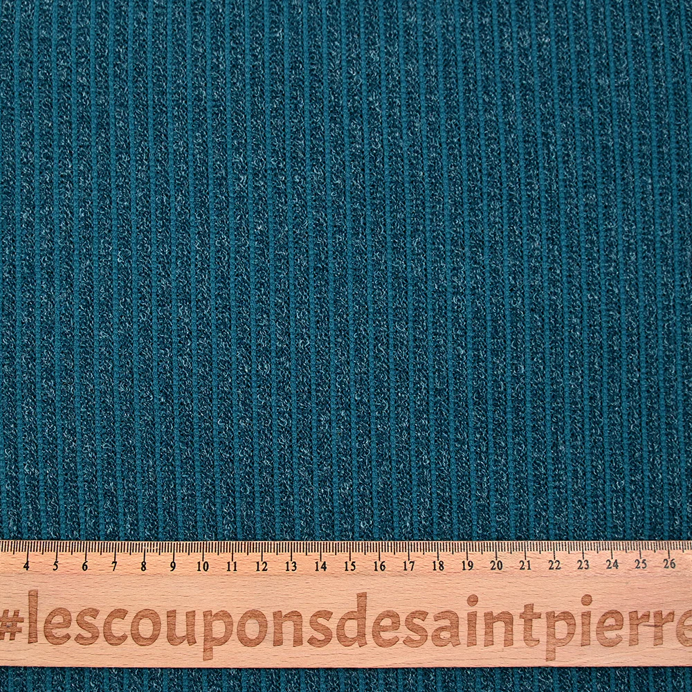 Maille Bianca côtelée bleu pétrole - Image 3