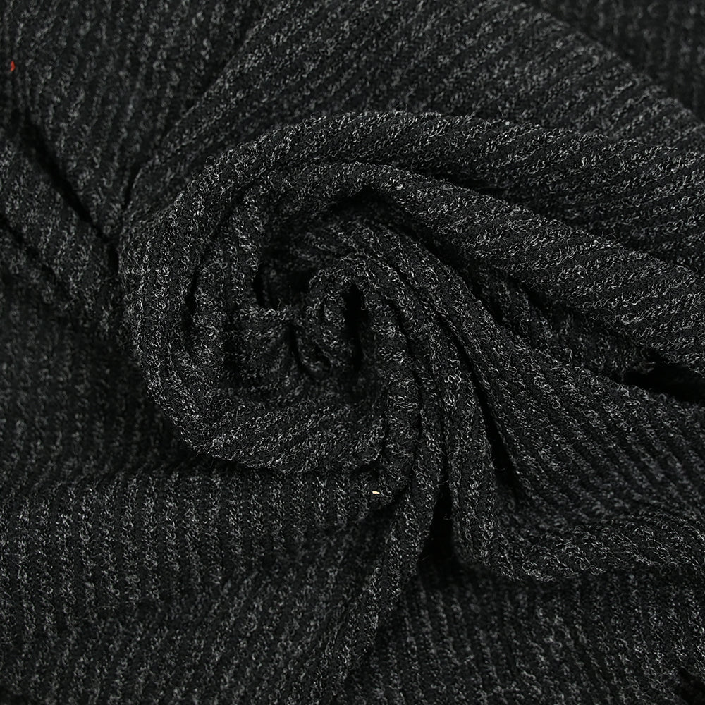 Maille Bianca côtelée noir - Image 2