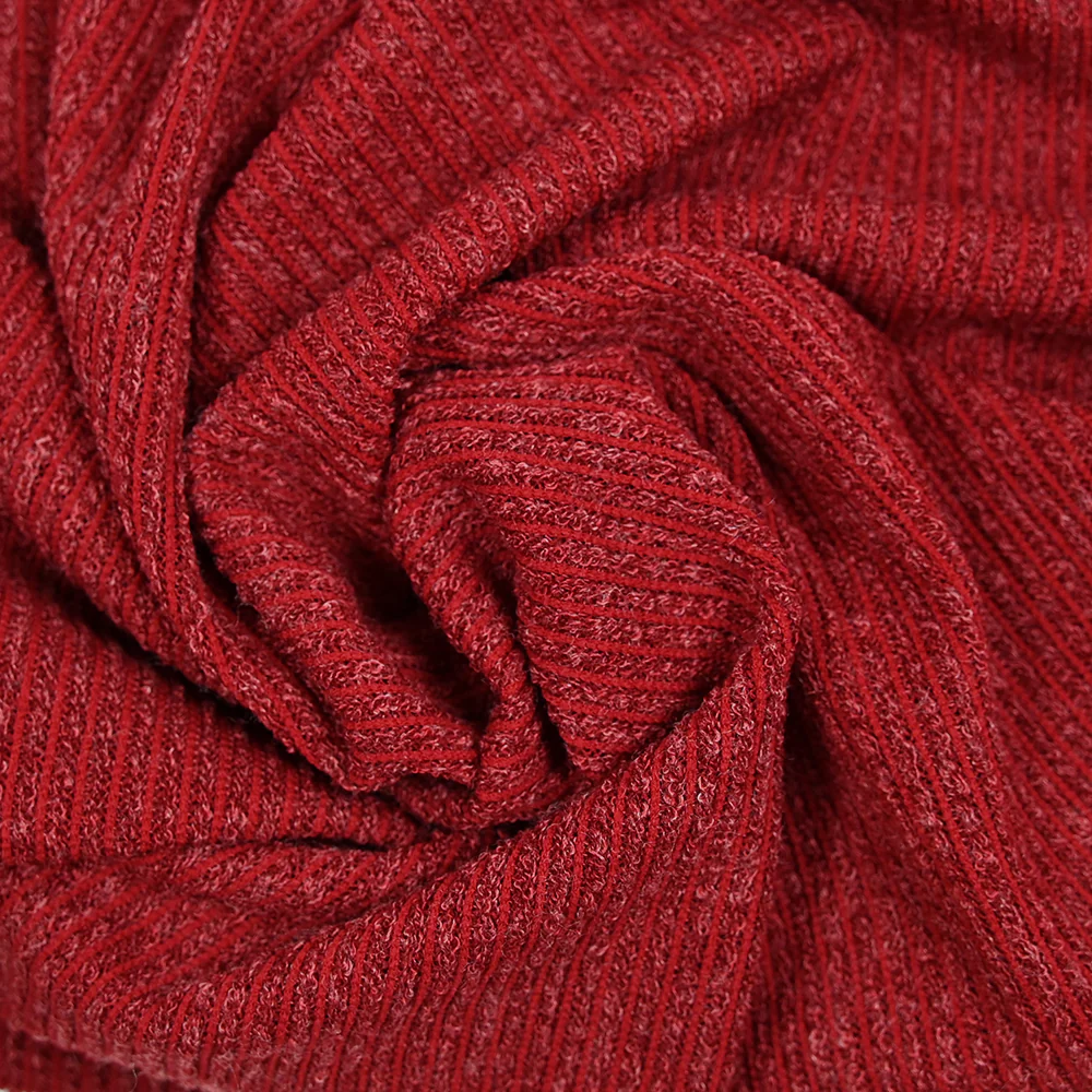 Maille Bianca côtelée rouge - Image 2