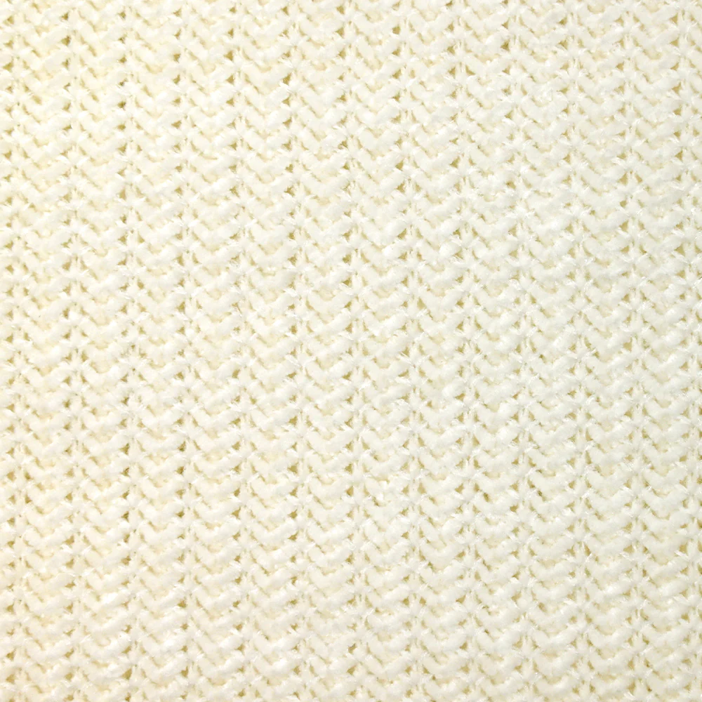 Maille chenille côtelée Anastasia blanc cassé - Image 4