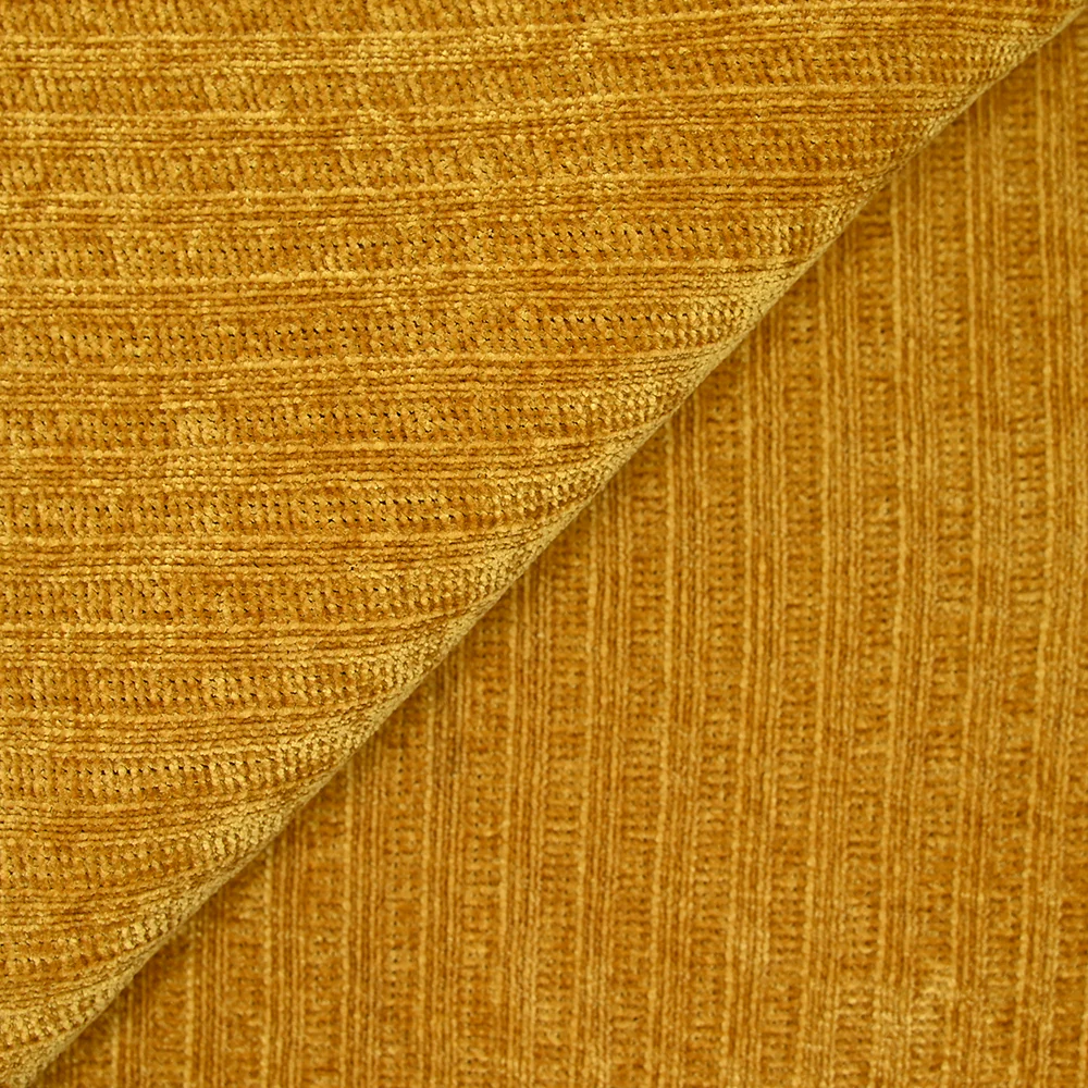 Maille chenille côtelée Sarah moutarde