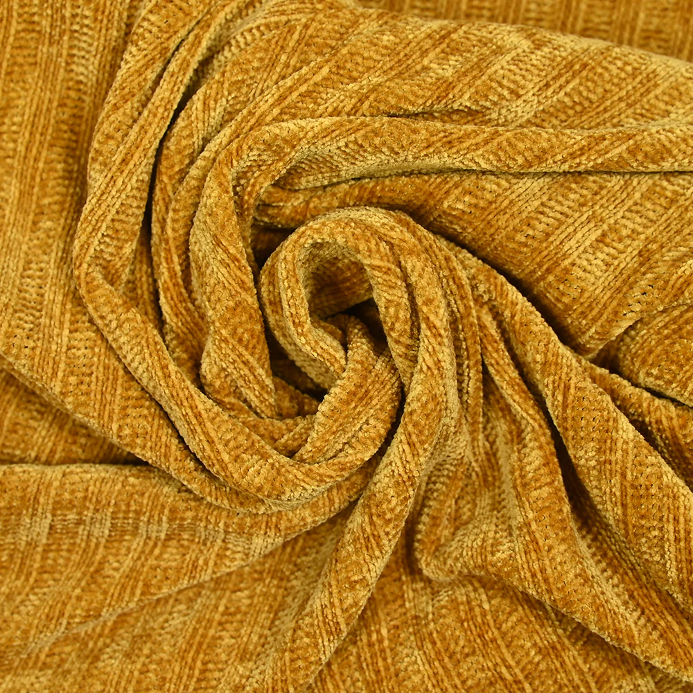 Maille chenille côtelée Sarah moutarde - Image 2