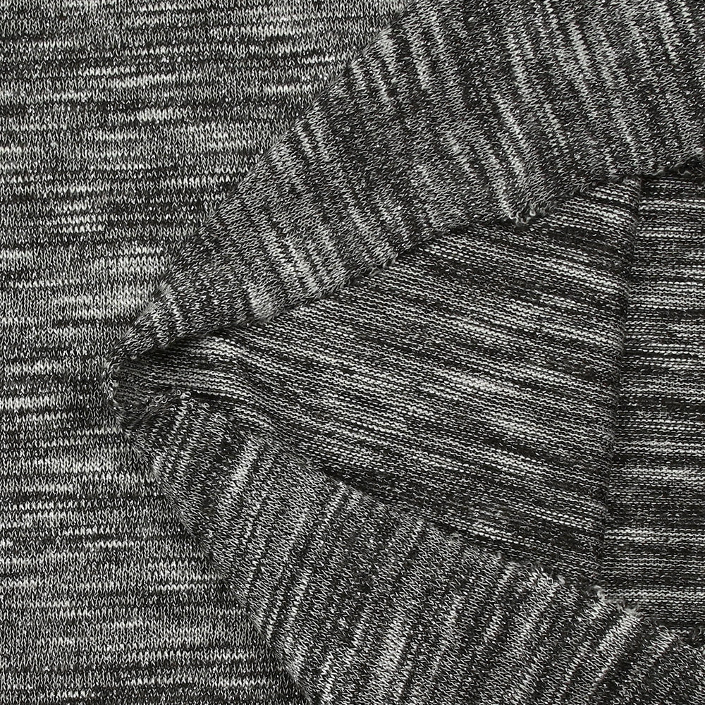 Maille chinée Elisa lurex argent fond noir - Image 4