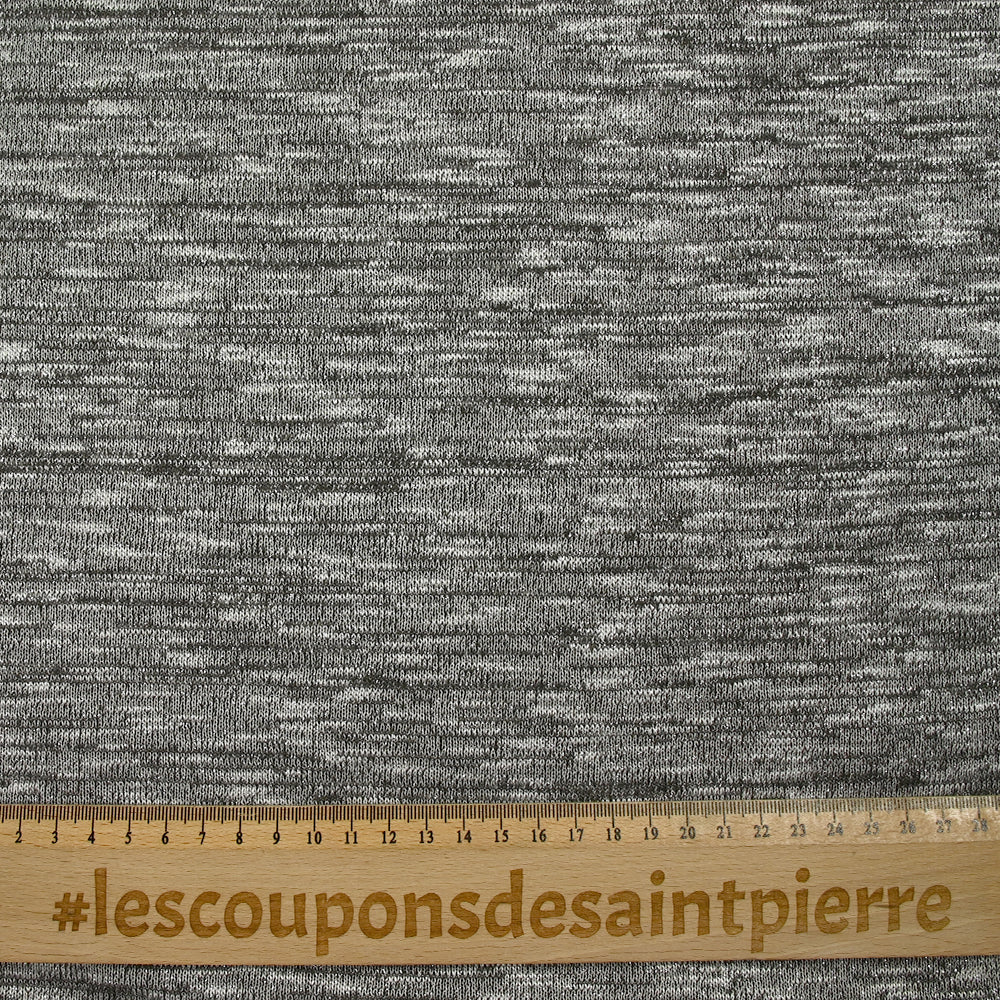 Maille chinée Nora lurex argent fond gris foncé - Image 3