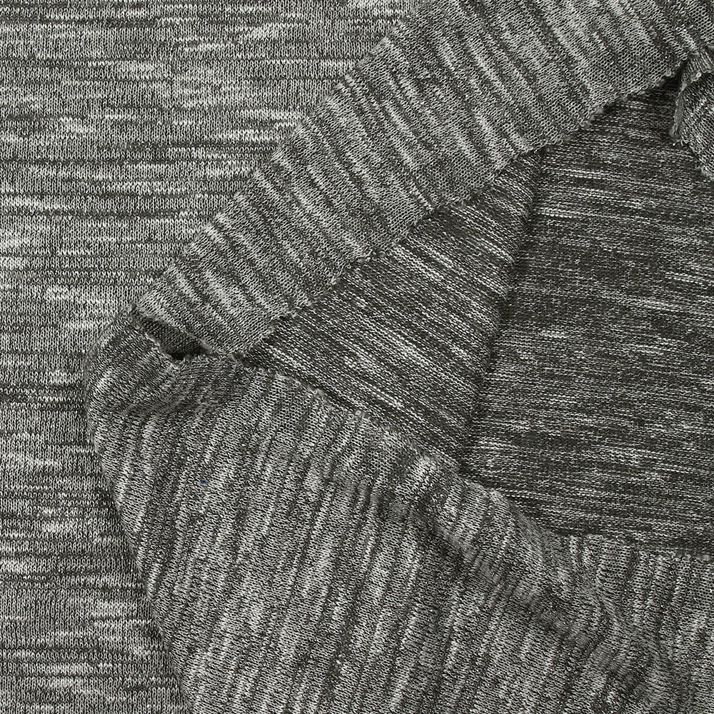 Maille chinée Nora lurex argent fond gris foncé - Image 5