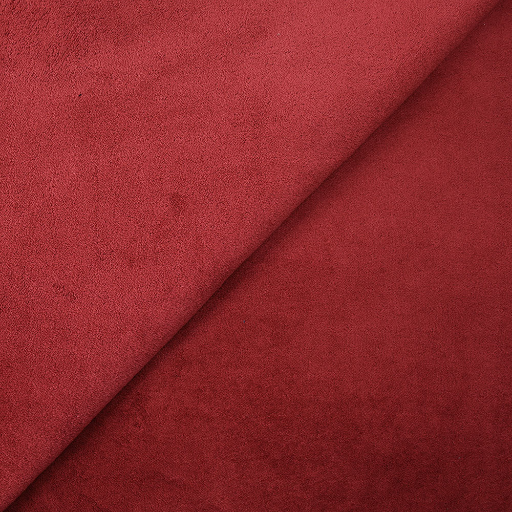 Maille éponge polyester rouge fraise