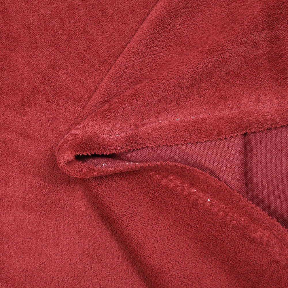 Maille éponge polyester rouge fraise - Image 3