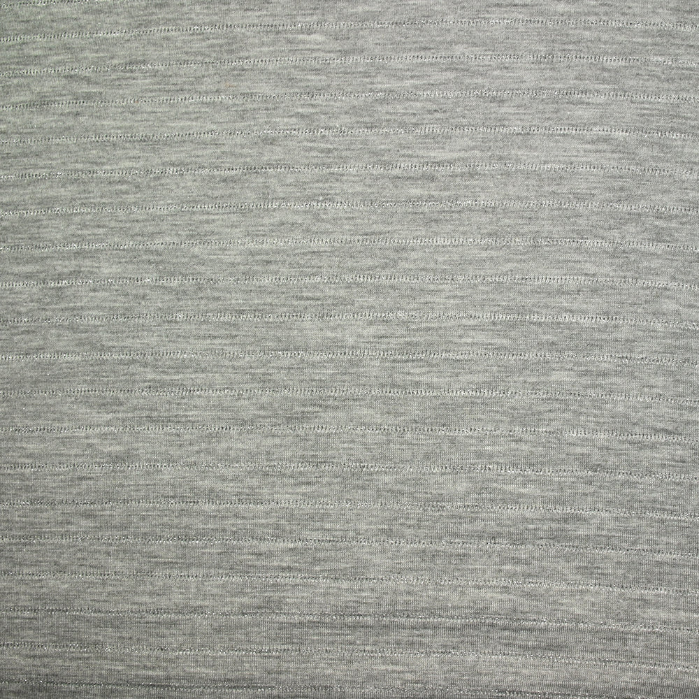 Maille fantaisie Jade gris chiné lurex argent - Image 5