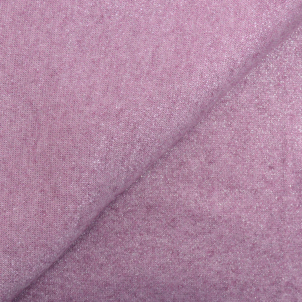 Maille Iris lurex fond glycine