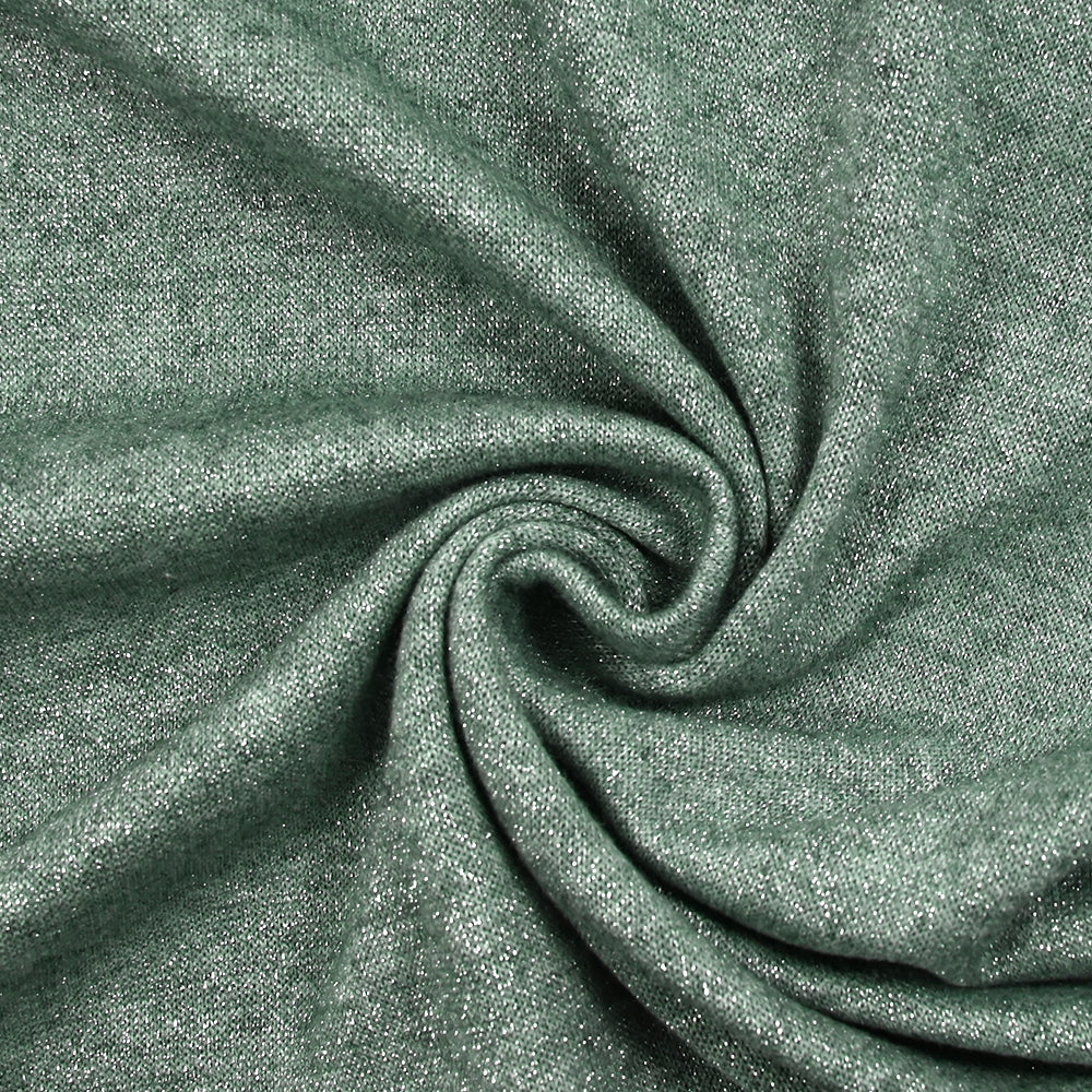 Maille Iris lurex fond vert viride - Image 2