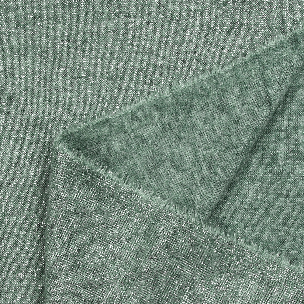Maille Iris lurex fond vert viride - Image 5