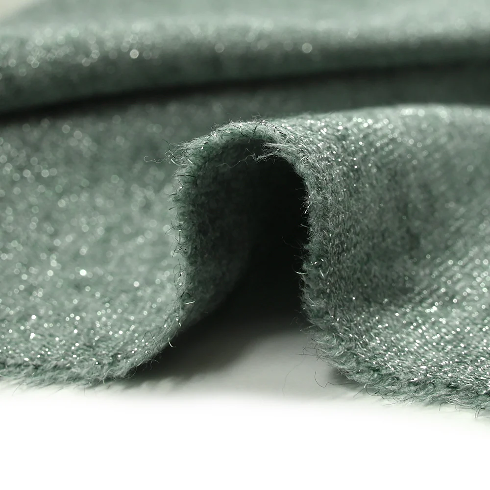 Maille Iris lurex fond vert viride - Image 6
