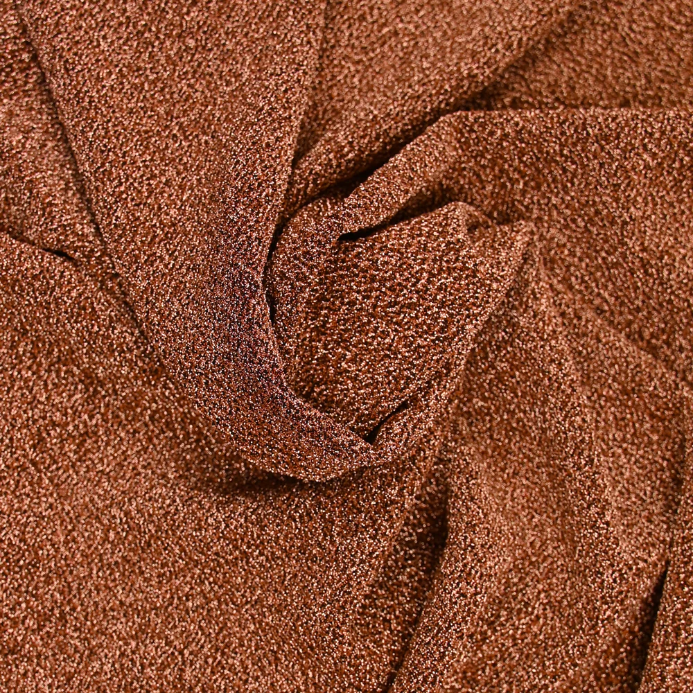 Maille Lurex cuivre fantaisie envers noir - Image 2