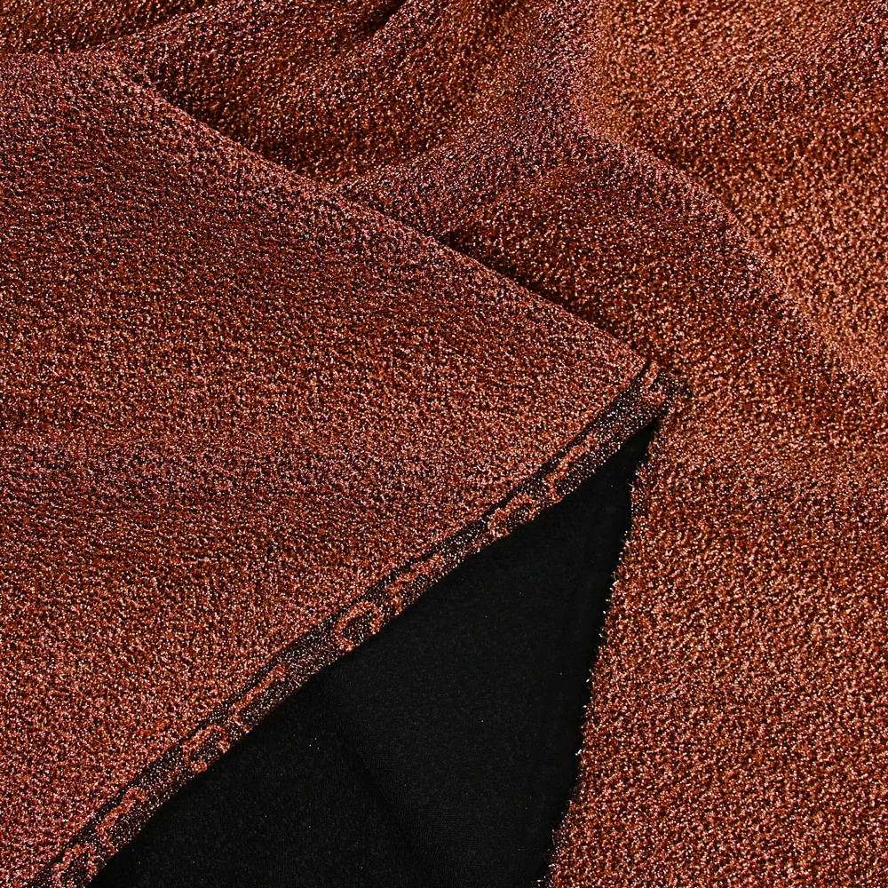 Maille Lurex cuivre fantaisie envers noir - Image 3