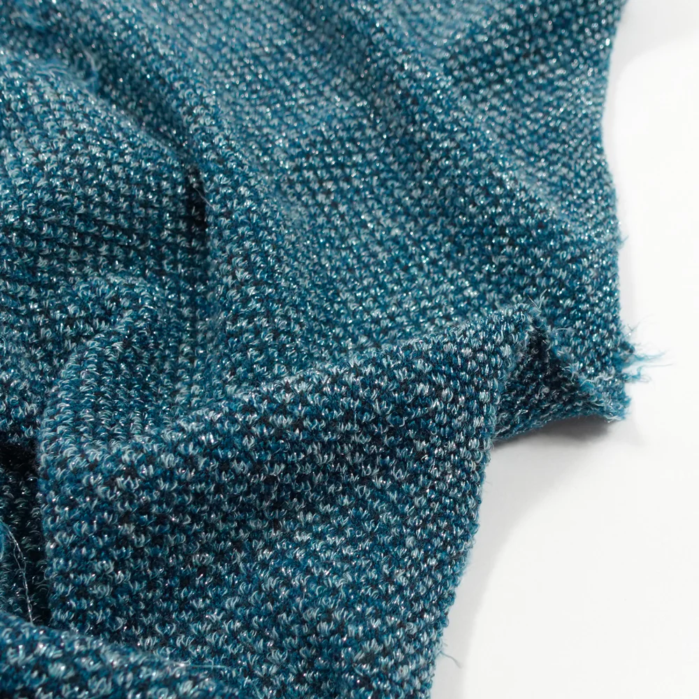 Maille Maya irisée bleu canard - Image 3
