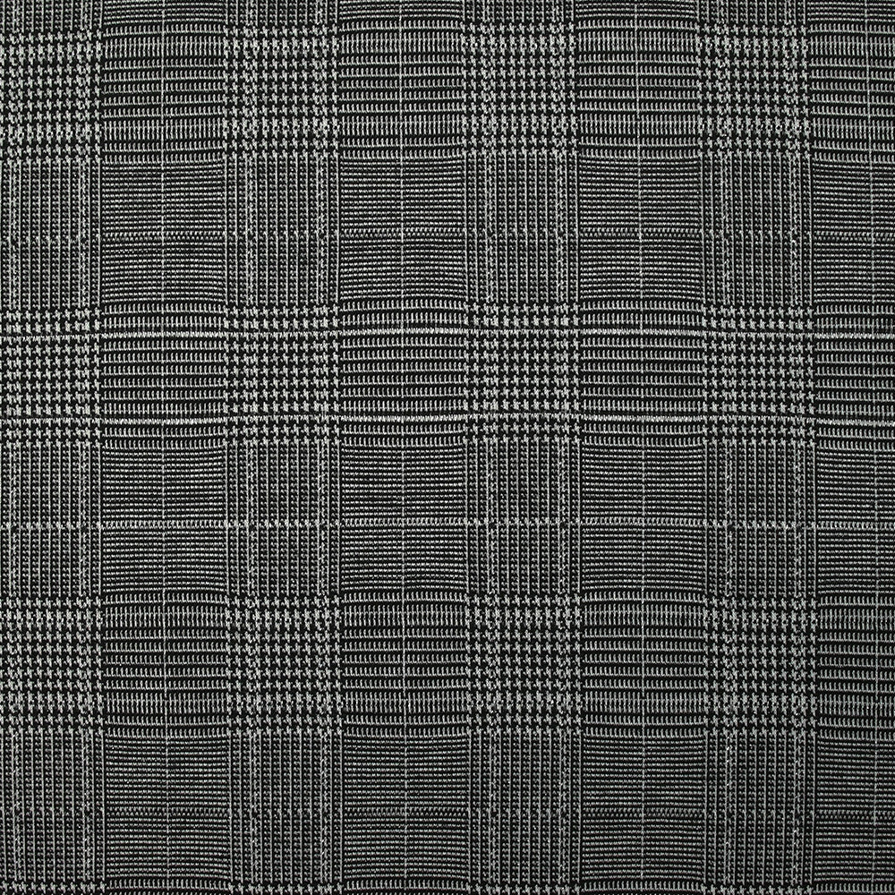 Maille Milano polyester Lurex prince-de-galles noir et blanc
