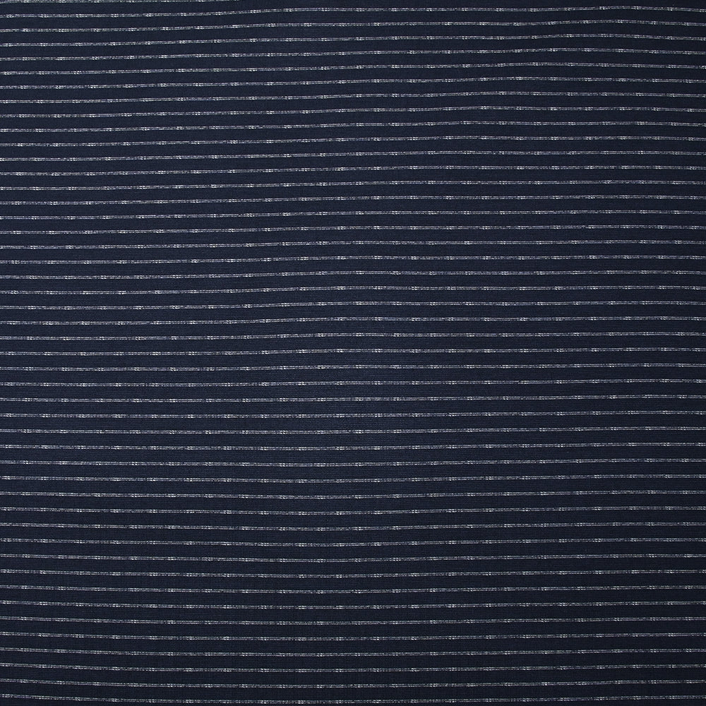 Maille Milano polyviscose double rayure fond marine - Image 4