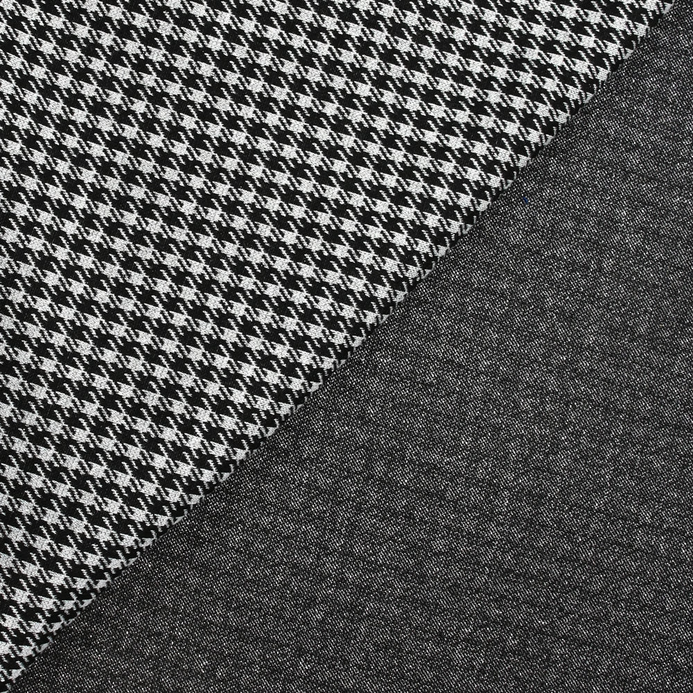 Maille Milano polyviscose Lurex damier déstructuré gris - Image 3