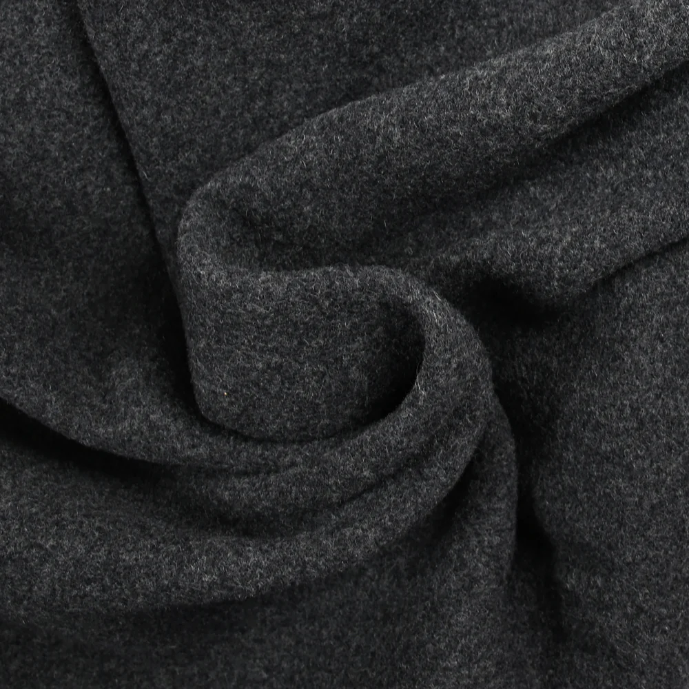 Maille polyester effet lainage gris chiné - Image 2