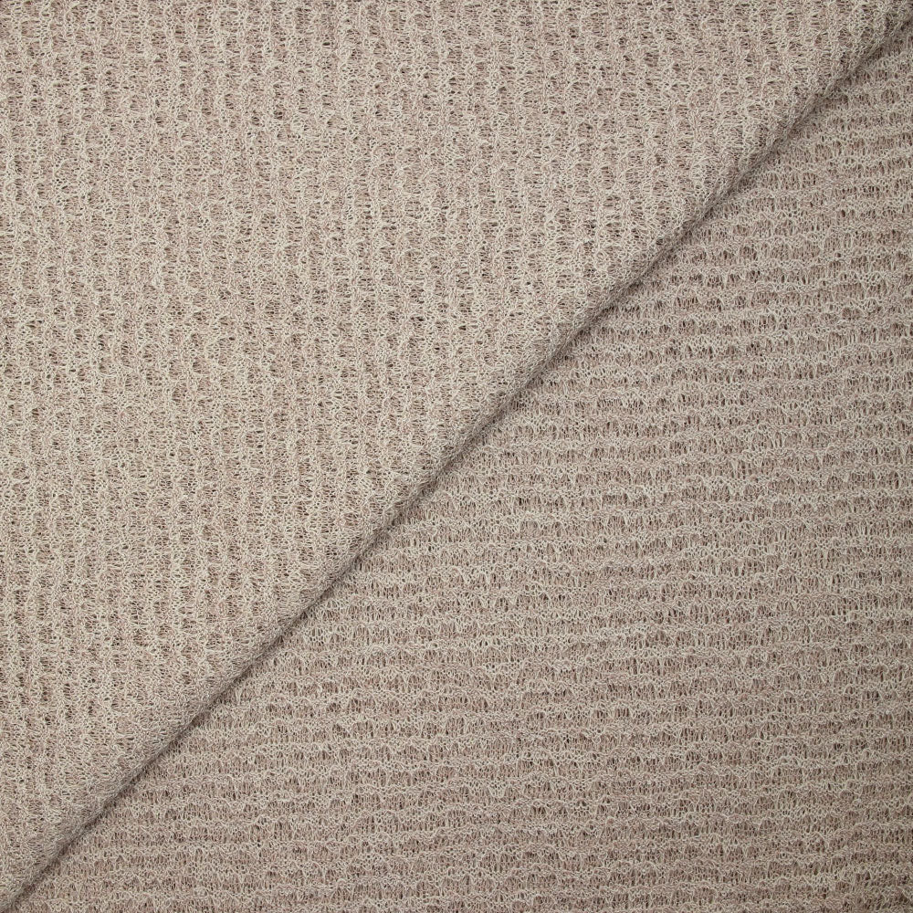 Maille polyester fantaisie beige